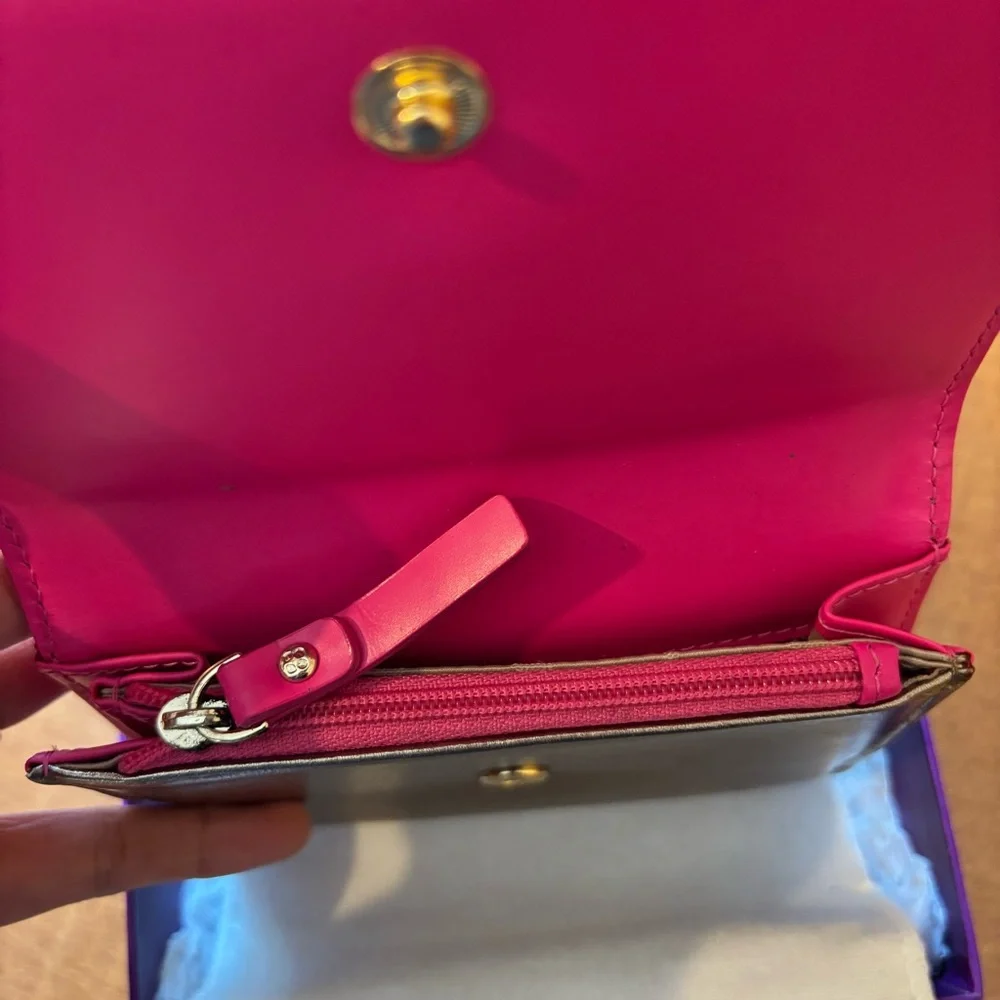 Kate Spade Metallic Gold Wallet Trifold NWOT - Picture 9 of 13